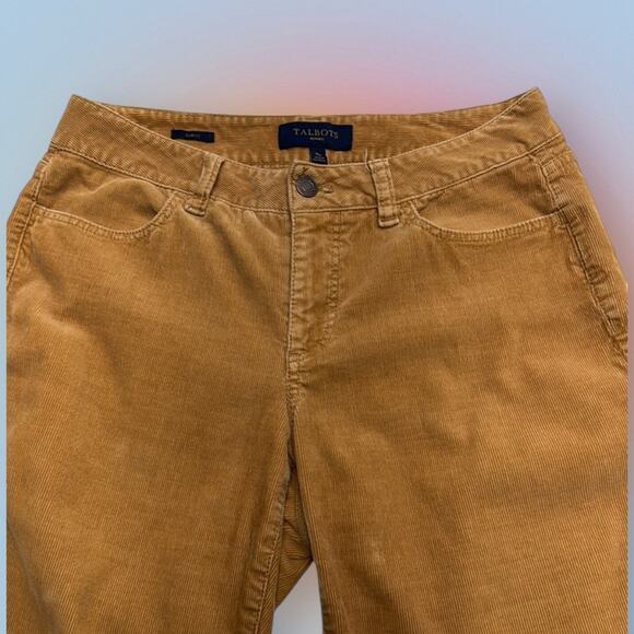 TALBOTS Women’s 6 Petite Tan Brown CURVY Corduroy Jeans - Picture 1 of 4